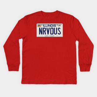 Ferris Bueller's Day Off - NRVOUS Ferrari Licence Plate Kids Long Sleeve T-Shirt